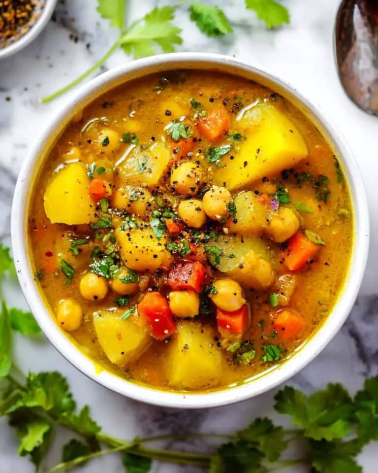 Curry Soup with Chickpeas and Potatoes Recipe