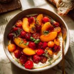 Tomato Peach Caprese with Herbed Brown Butter Recipe