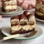 Brownie Tiramisu Cheesecake with Malted Whipped Cream Recipe