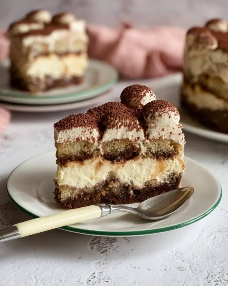 Brownie Tiramisu Cheesecake with Malted Whipped Cream Recipe