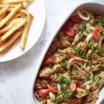Sheet Pan Chicken Shawarma with Batata Harra Fries Recipe