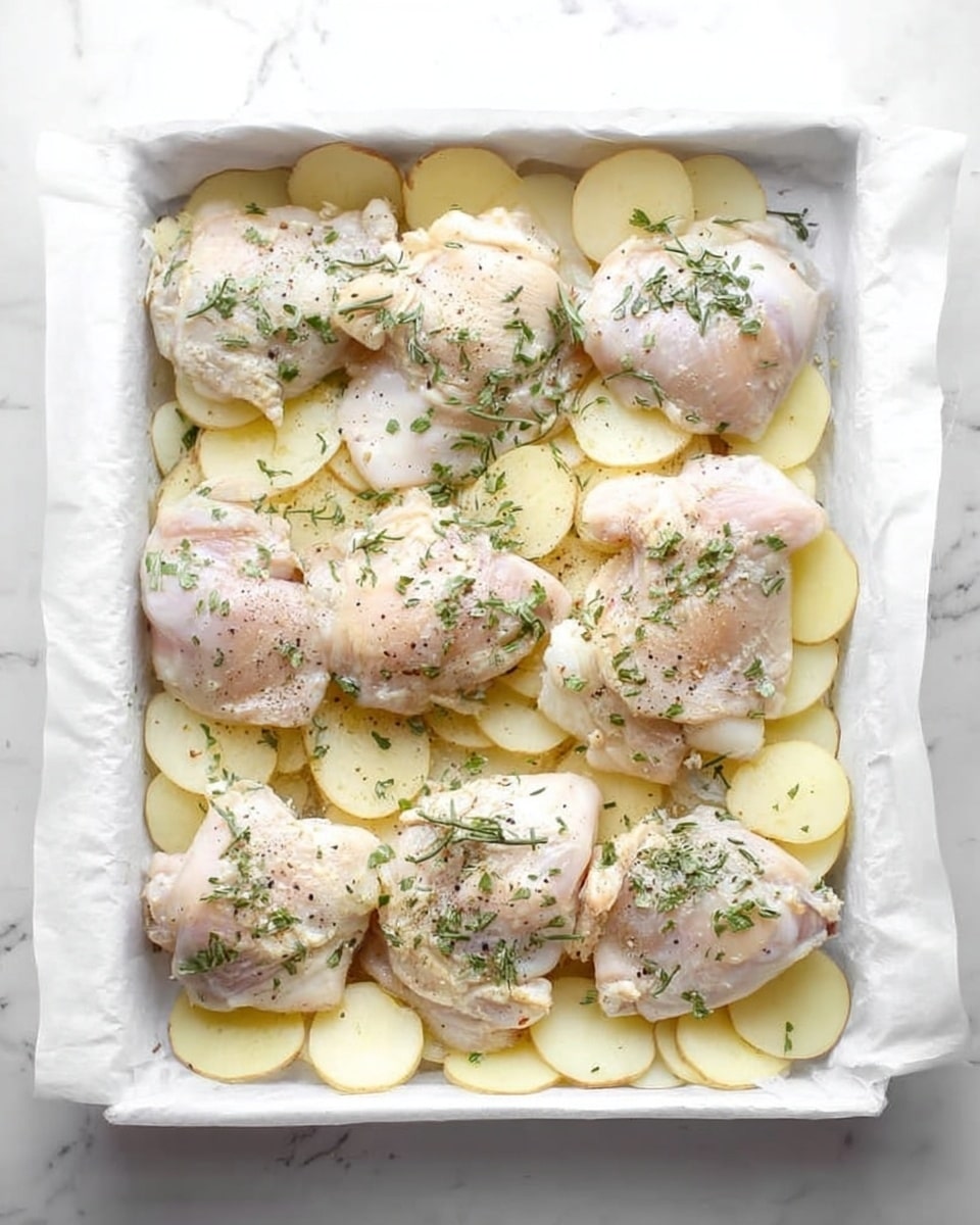 A woman's hand holds a knife slicing fresh green herbs on a light wooden cutting board. The herbs are scattered in the middle, showing bright green leaves with some stems. The background is a white marbled texture, and a white bowl is partially visible on the right side of the image. Photo taken with an iphone --ar 4:5 --v 7