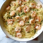 Sautéed Lemon Garlic Butter Shrimp Pasta Recipe