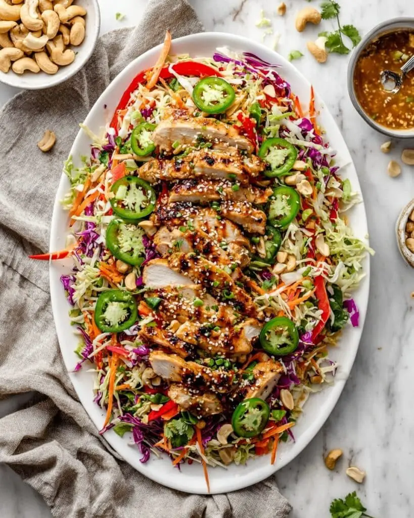 Sesame Chicken Cabbage Crunch Salad Recipe
