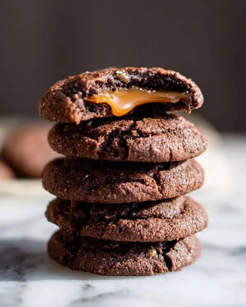 Salted Caramel Stuffed Chocolate Snickerdoodles Recipe