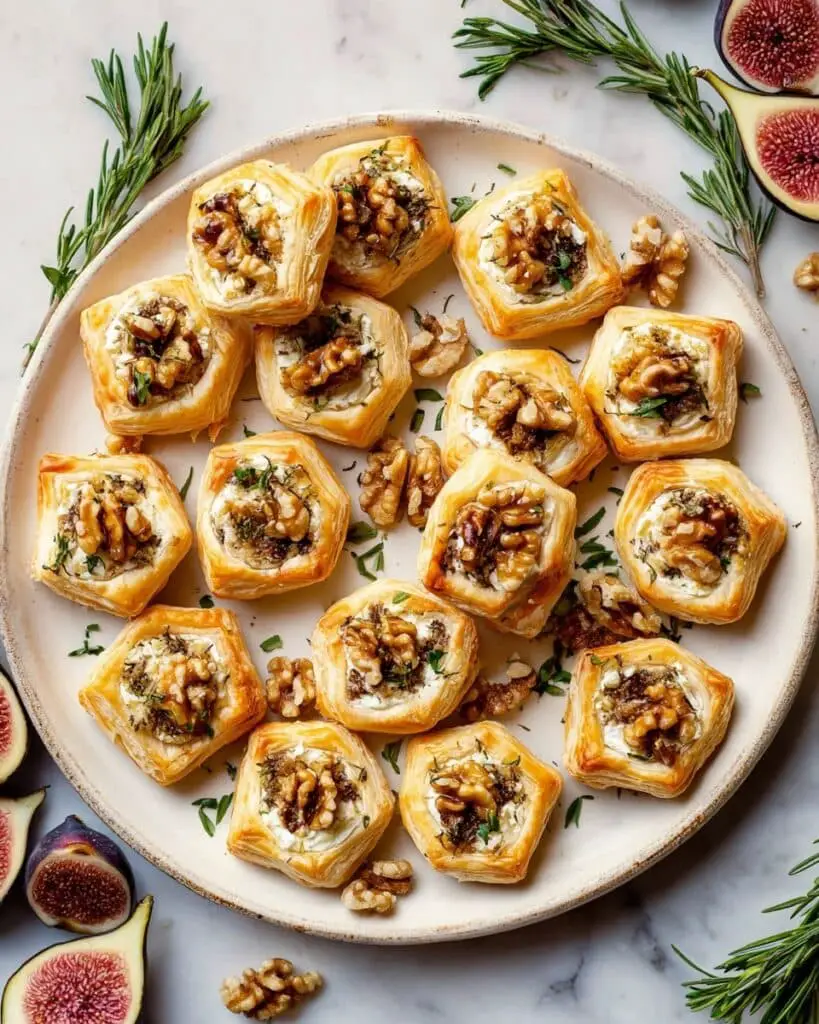 Fig & Goat Cheese Puff Pastry Bites Recipe