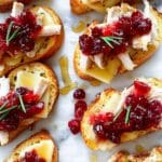 Melted Swiss, Turkey, and Cranberry Crostini Recipe