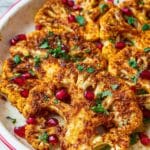 Spiced Roasted Cauliflower Steaks with Optional Garnishes Recipe