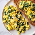 Creamy Spinach and Eggs with Feta Recipe