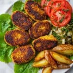 Persian Kotlet (Potato and Chickpea Patties) with Greek Yogurt Sauce Recipe
