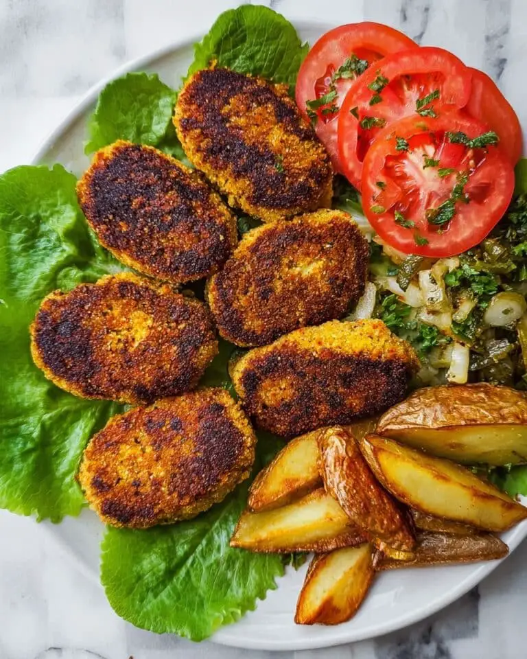 Persian Kotlet (Potato and Chickpea Patties) with Greek Yogurt Sauce Recipe