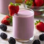 Creamy Blackberry Strawberry Smoothie with Coconut Water and Banana Recipe