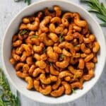 Rosemary Roasted Cashews with Maple and Garlic Recipe
