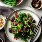 Broccolini Salad with Mushrooms and Ginger Sesame Dressing Recipe