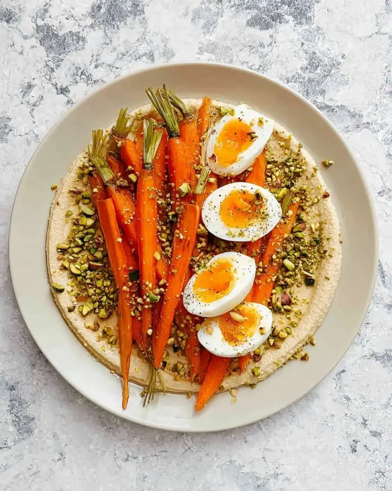 Dutch Carrot, Hummus, and Soft-Boiled Egg Salad Recipe