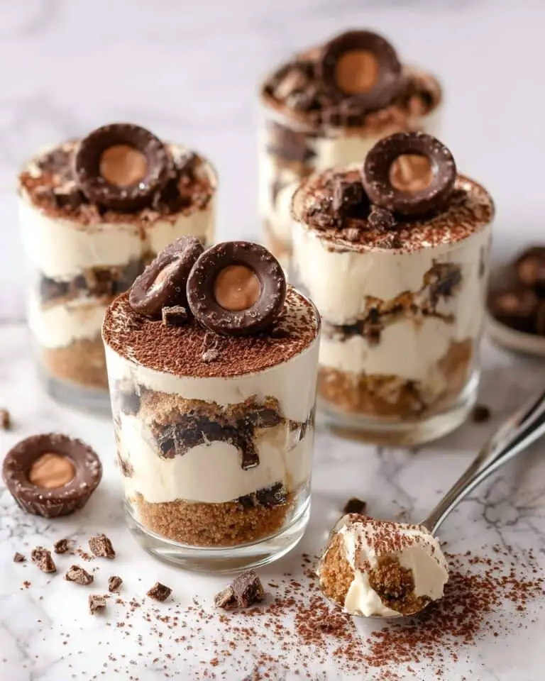 Tiramisu Cups with Mascarpone, Coffee, and Ferrero Rocher Recipe
