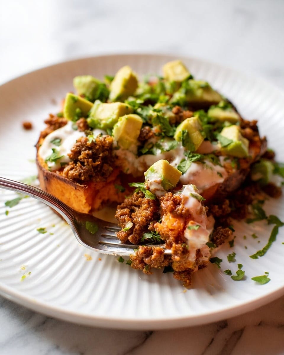 Roasted Sweet Potato Stacks with Spicy Chicken and Creamy Chipotle Sauce Recipe