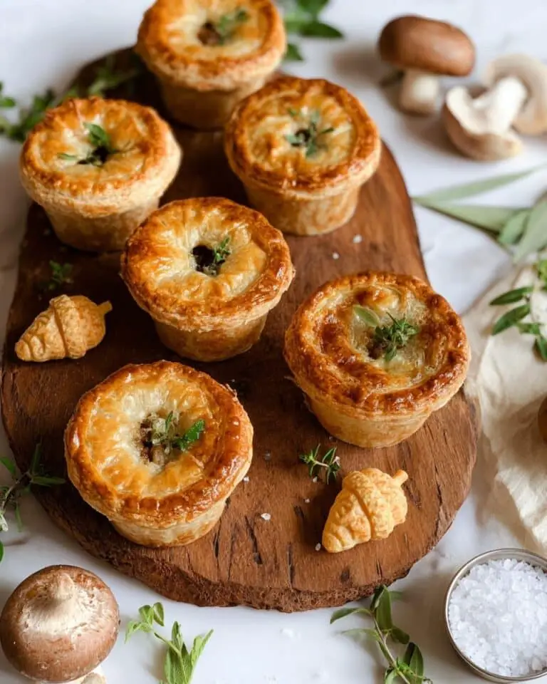 Mini Wild Mushroom and Goat Cheese Pies Recipe