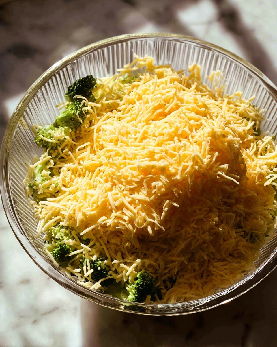 A clear glass bowl filled with shredded cheese that has a mix of yellow and white colors, covering pieces of broccoli and other ingredients underneath. The cheese forms a thick, uneven layer on the top with some parts more piled up, showing its fine, stringy texture. Bright green broccoli florets peek out from under the cheese near the edge of the bowl. The bowl is placed on a surface with a white marbled texture, with sunlight casting sharp shadows and highlighting the cheese’s texture and the bowl’s ridges around the edges. photo taken with an iphone --ar 4:5 --v 7