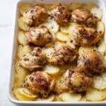 Slow Roasted Crispy Chicken Thighs and Potatoes Recipe