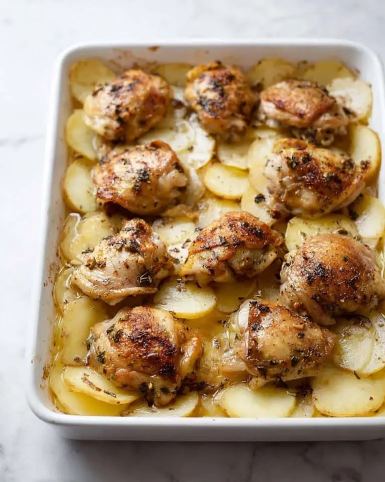 Slow Roasted Crispy Chicken Thighs and Potatoes Recipe
