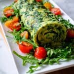 Spinach and Cheddar Rolled Omelet Recipe