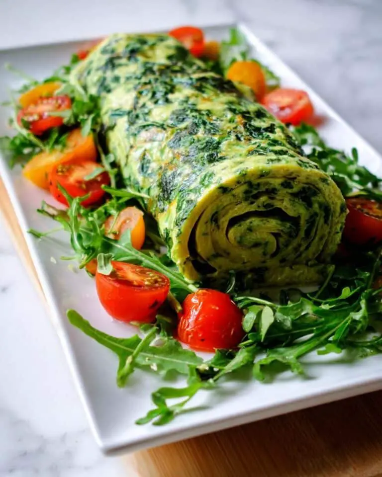 Spinach and Cheddar Rolled Omelet Recipe