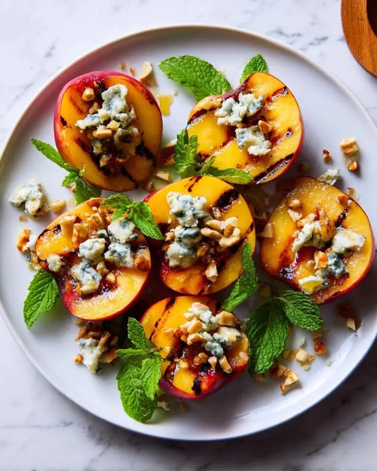 Grilled Nectarines with Gorgonzola and Hazelnuts Recipe