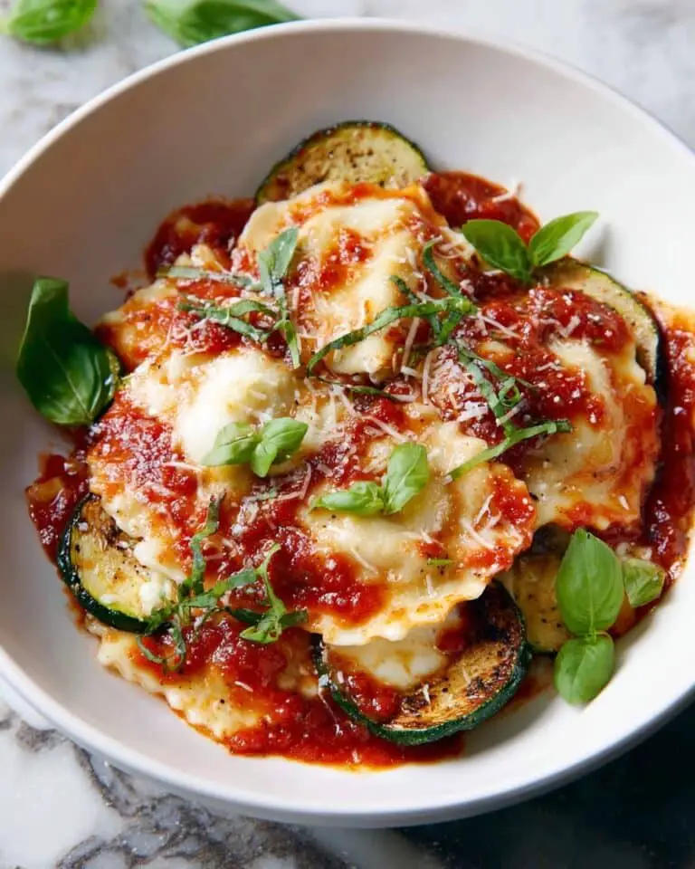 Ravioli Bake with Zucchini, Tomato, and Fresh Herbs Recipe