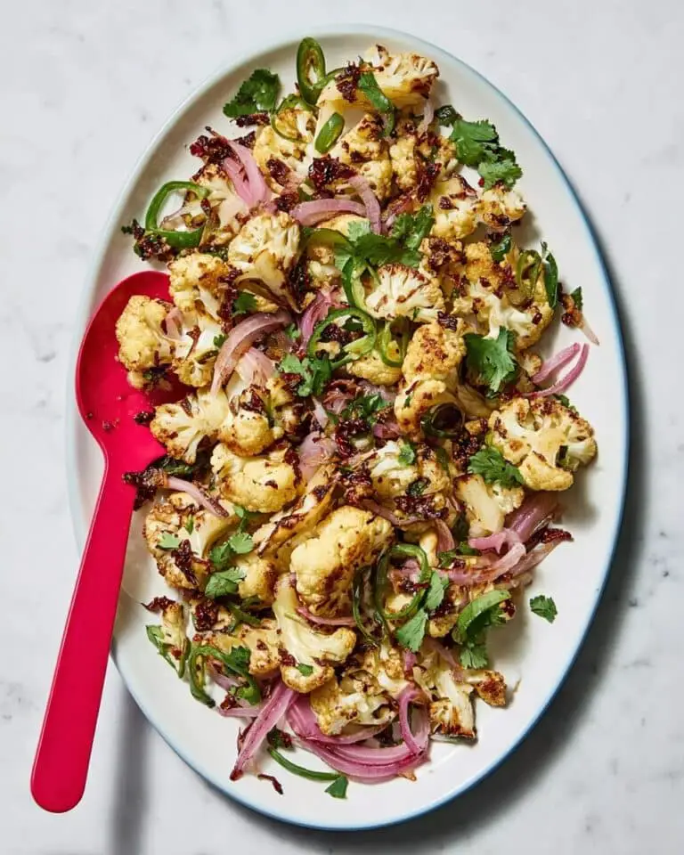 Roasted Cauliflower Salad with Dried Cherries, Pine Nuts, and Citrus Recipe