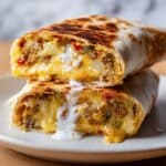 Sheet Pan Breakfast Burritos with Creamy Chipotle Sauce Recipe