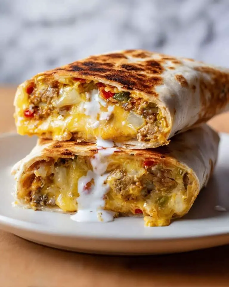 Sheet Pan Breakfast Burritos with Creamy Chipotle Sauce Recipe