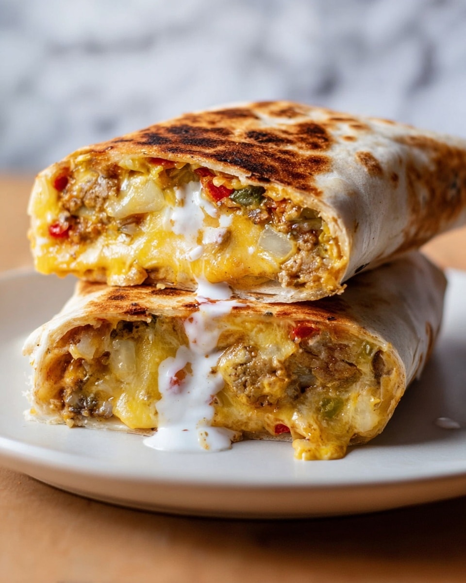 Sheet Pan Breakfast Burritos with Creamy Chipotle Sauce Recipe
