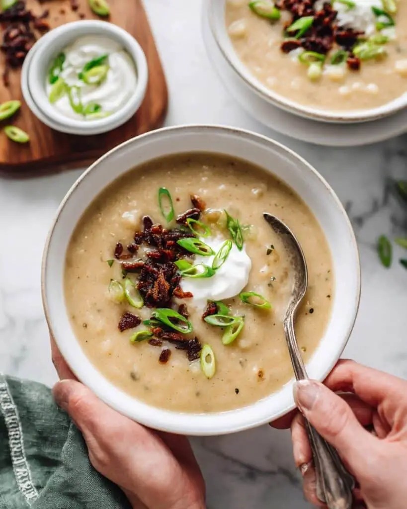 Creamy Vegan Potato Leek Soup Recipe