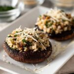 Stuffed Portobello Mushrooms with Swiss Chard Risotto and Parmesan Recipe