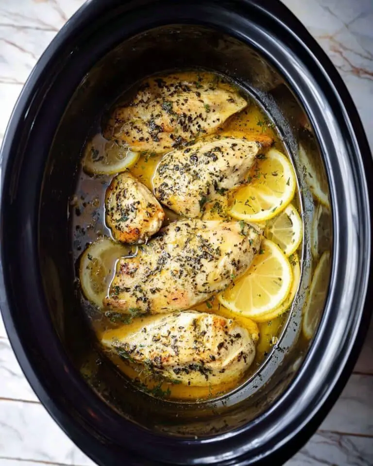 Slow Cooker Chicken Breasts with Lemon and Oregano Recipe