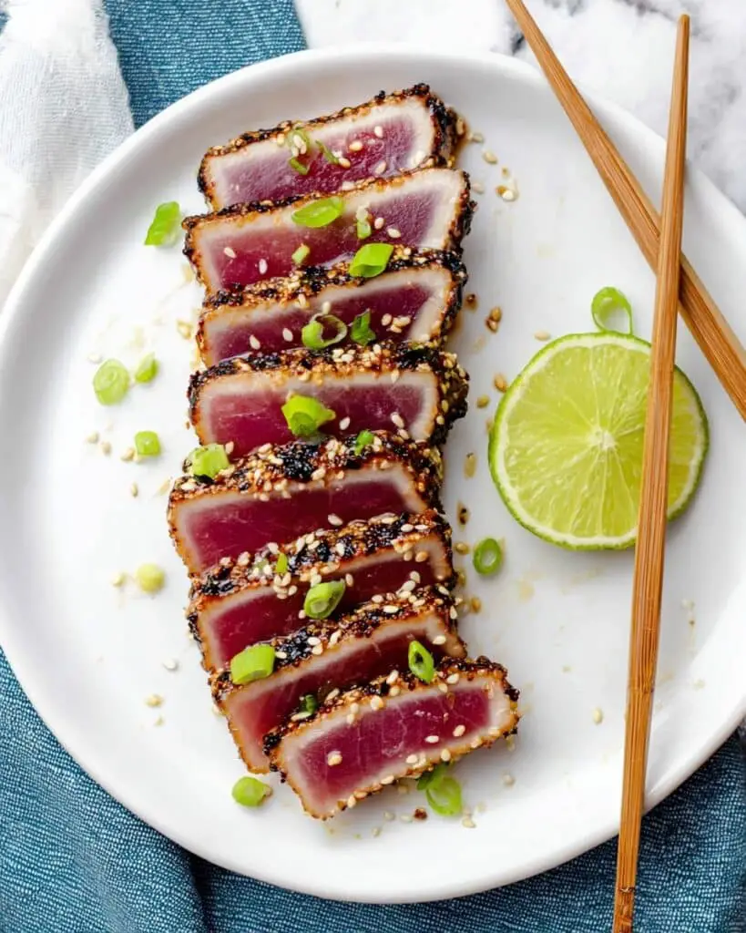 Six-Minute Seared Ahi Tuna Steaks Recipe