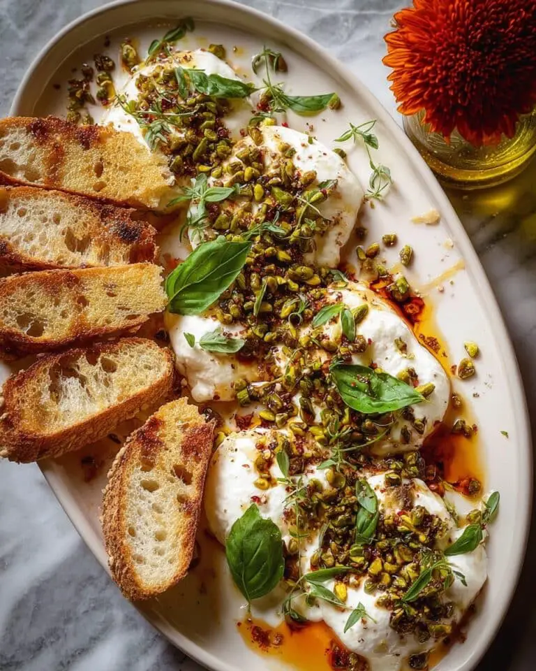 Smashed Burrata with Jam and Pistachios Recipe