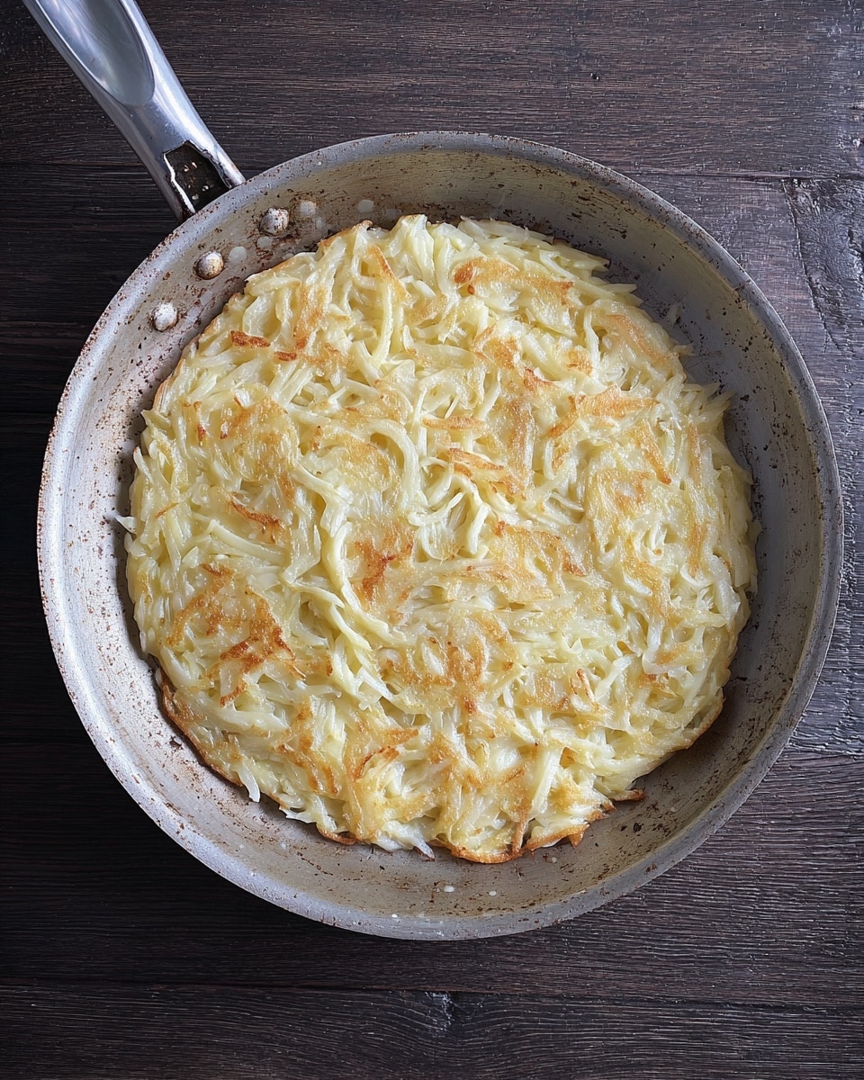 Eight triangular pieces of a golden brown potato pancake are arranged in a circle on a white plate, forming a whole round shape. Each piece has a layer of white cream, topped with a pinkish-orange slice of smoked salmon folded in a loose swirl. Small green dill sprigs are scattered on top, with a sprinkle of black pepper adding contrast. The plate rests on a white marbled surface. Photo taken with an iphone --ar 4:5 --v 7