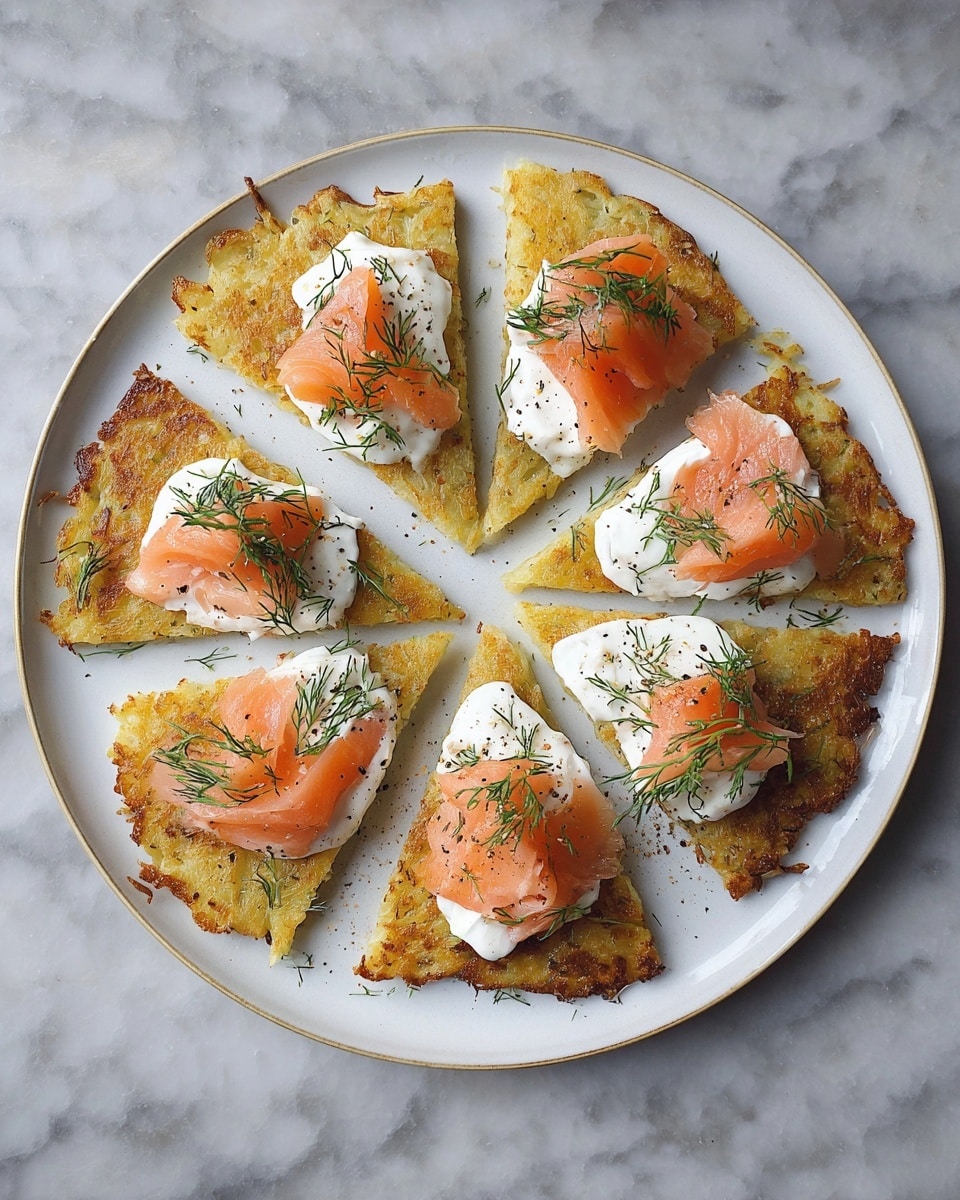 A single-layer round potato pancake inside a slightly worn metal frying pan with a handle. The pancake is light golden with visible strands of grated potato tightly packed and cooked into a flat, even layer that covers the whole pan bottom. The potato strands are soft and moist with a slightly creamy texture, showing some shine from cooking oil. The pan is resting on a surface with a dark wooden texture. photo taken with an iphone --ar 4:5 --v 7