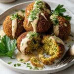 Authentic Homemade Falafel with Fresh Herbs and Spicy Green Chili Recipe
