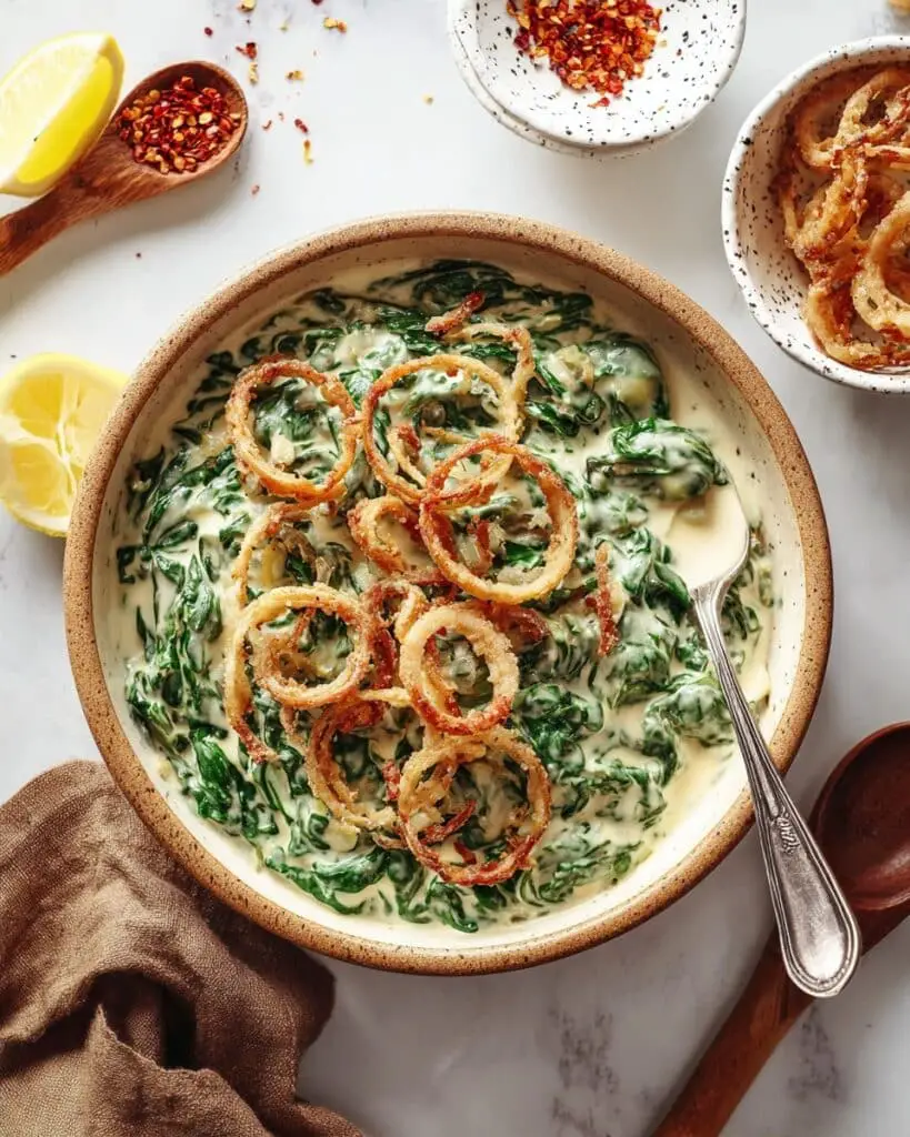 Garlicky Vegan Creamed Spinach Recipe