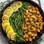 Lemon Garlic Butter Chicken and Green Beans Skillet Recipe