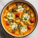 30 Minute Creamy Tomato Gnocchi with Burrata Recipe