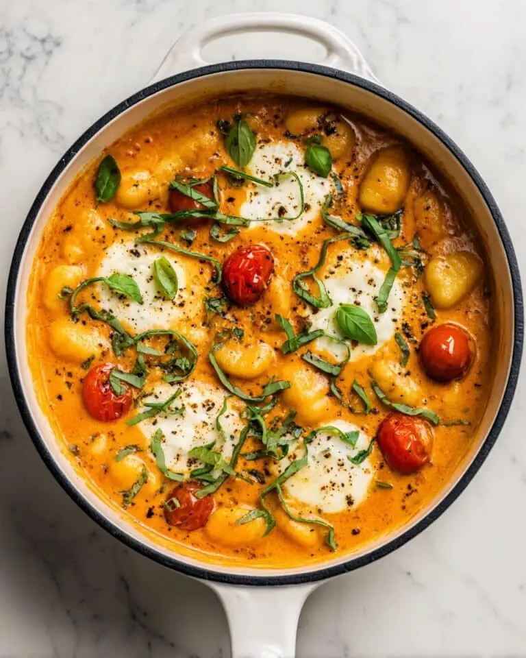 30 Minute Creamy Tomato Gnocchi with Burrata Recipe