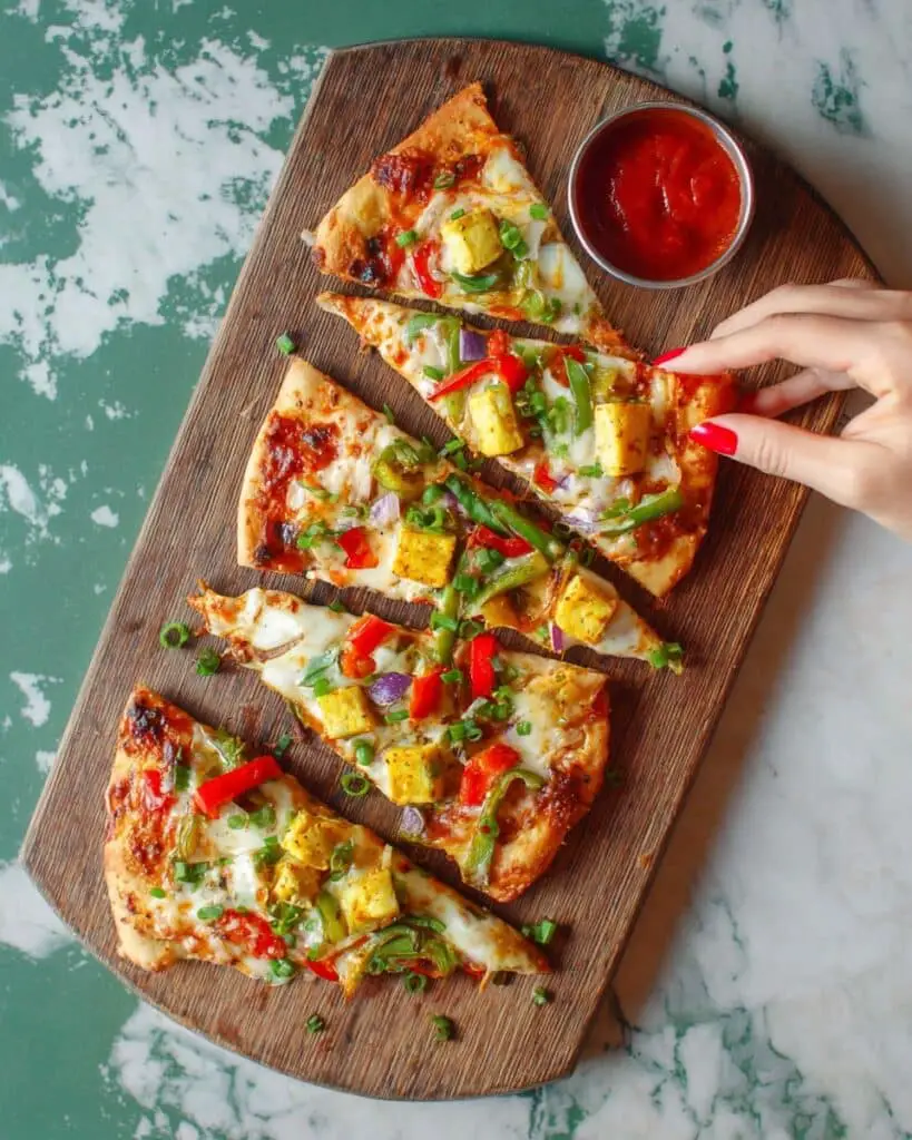 Schezwan Paneer Pizza Recipe