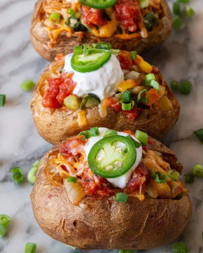 Loaded Mexican Baked Potatoes Recipe