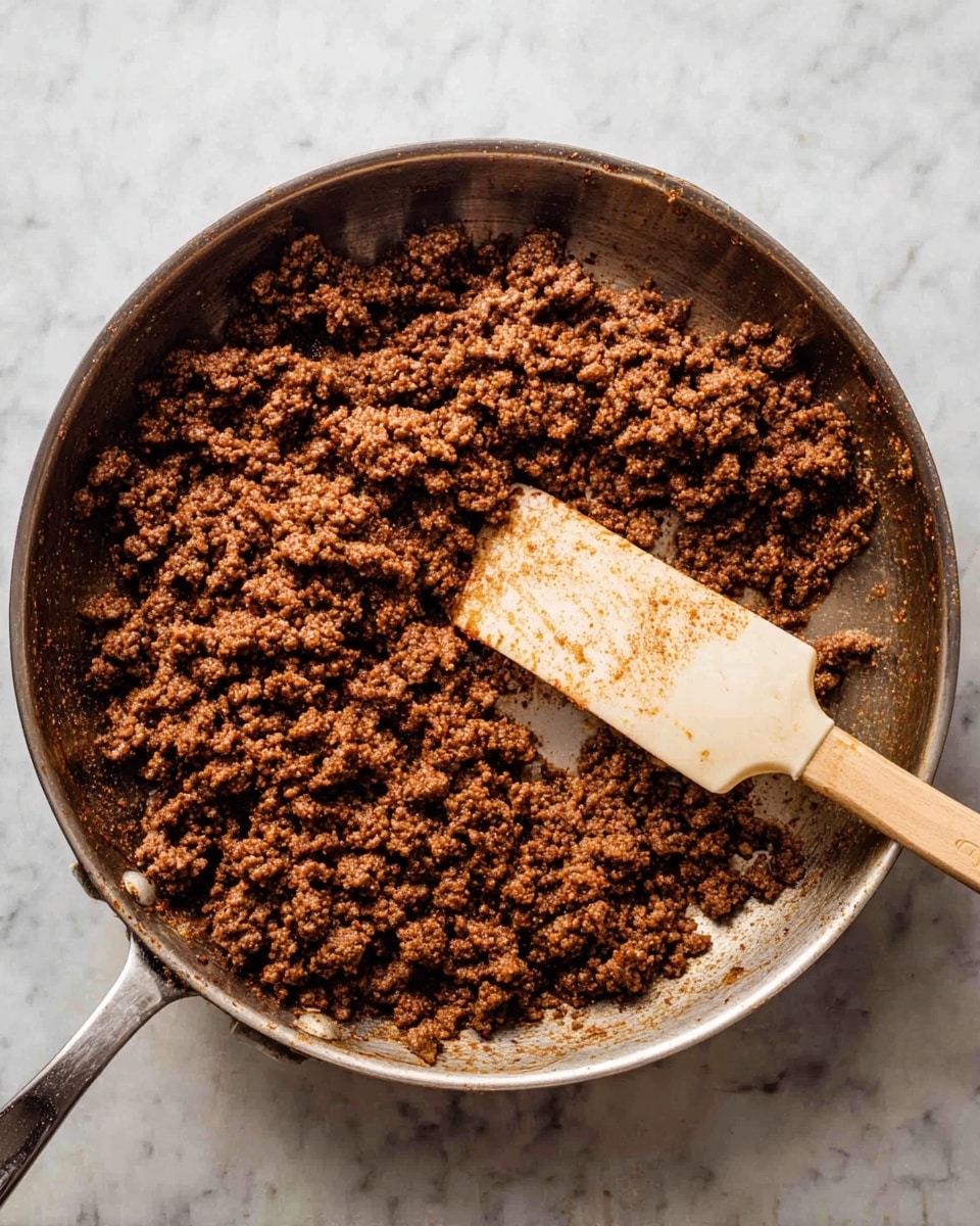 A white bowl shows a dish with five clear layers: at the bottom, there is a base of white rice, topped with green leafy lettuce around the edges. On one side, there are thin ribbons of pale green cucumber, folded softly. Next to it, bright orange shredded carrots form a neat pile. In the center on top of the rice sits a generous mound of brown cooked ground meat with a few drops of bright red sauce and sprinkled white sesame seeds. Fresh chopped green onions are scattered on the meat. The bowl is set on a white marbled surface with a pair of black chopsticks resting on its edge. photo taken with an iphone --ar 4:5 --v 7