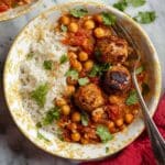 Harissa Meatballs with Chickpeas Recipe