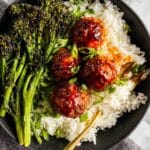 Korean Meatballs with Gochujang Drizzle Sauce Recipe